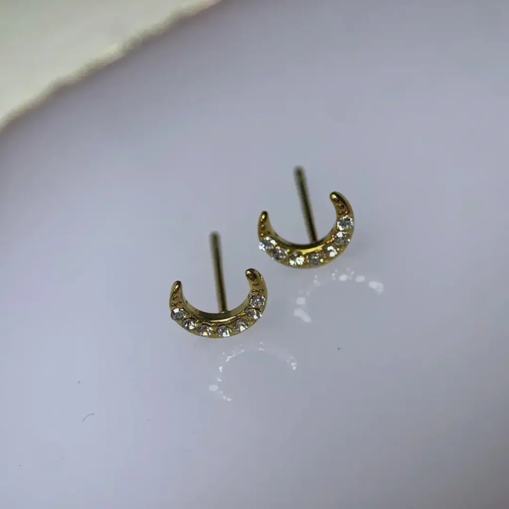 boucles oreilles lune